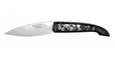 L'ariégeois folding knife with black horn handle