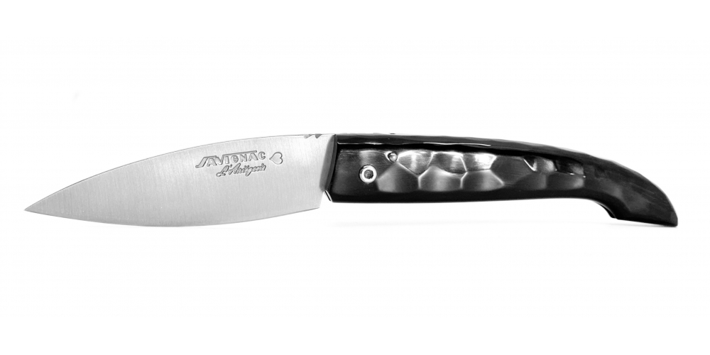 L'ariégeois folding knife with black horn handle