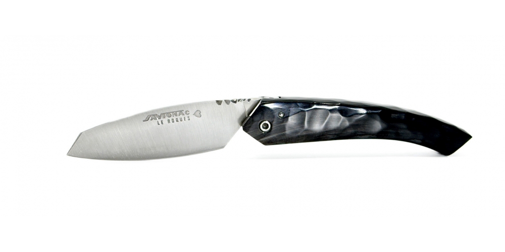 L'ariégeois folding knife with black horn handle