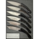 Knives set of 6 table knives Ariégeois black horn